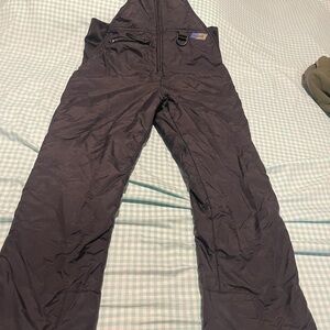 Black Insulated Snow Bib Overalls youth Sz S
